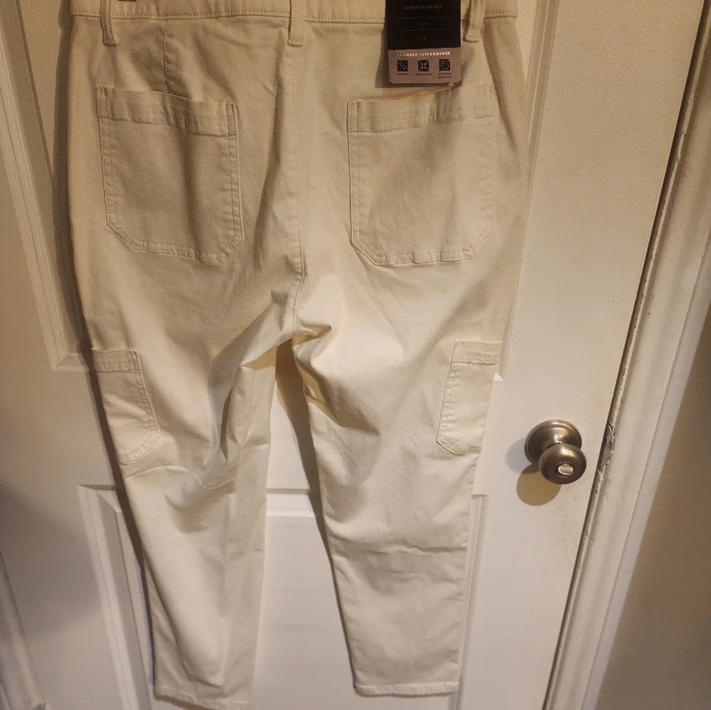 Banana Republic Cargo Sloane Pants Creme/Winter white - Picture 8 of 9